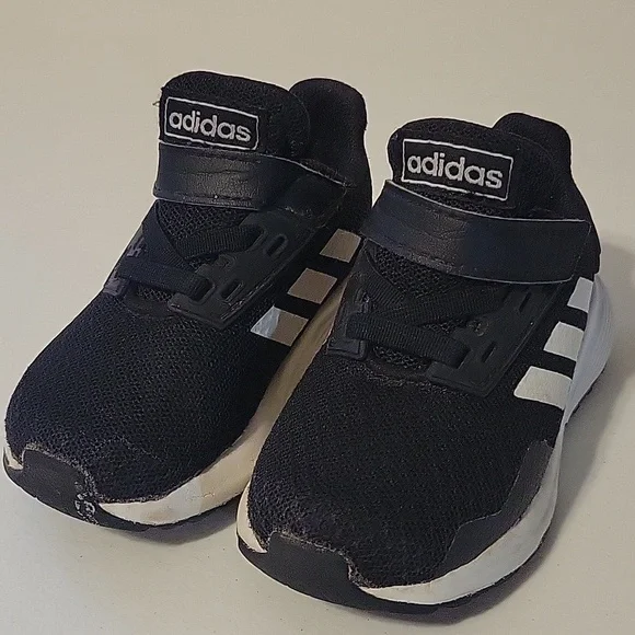 Adidas Baby Black & White Athletic Running Shoes/Sneakers - Picture 7 of 7